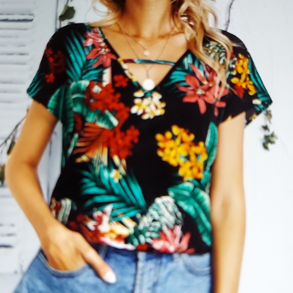 Tropical print Top